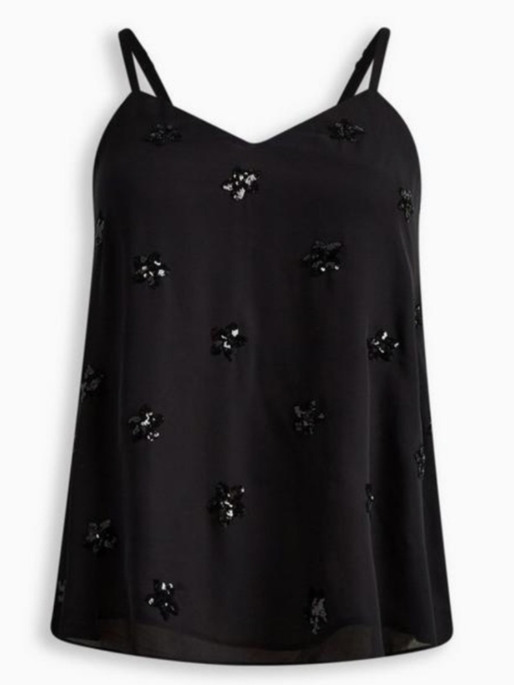Torrid Black Star Swing Cami Sequin Tank 3xl